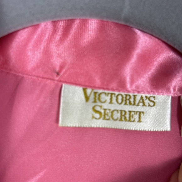 VTG Victorias Secret Gold Label Satin Night Shirt Womens S Pink Quiet Luxury - Picture 7 of 8